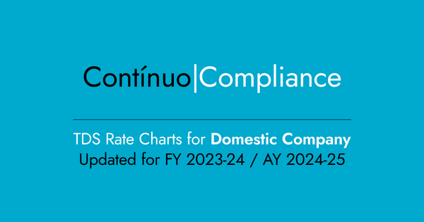 Updated TDS rate charts for domestic companies FY 2023-24